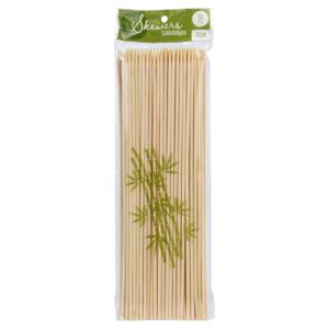 Sateprikkers - 100x - bamboe hout - 25 cm - barbecue spiezen - satestokjes   -