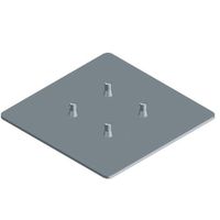 Duratruss DT 14 Vierkante baseplate, 25 x 25 cm