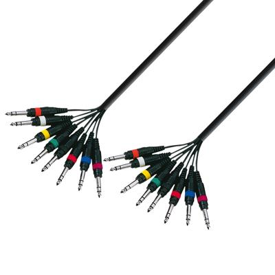 Adam Hall 3 Star L8 VV 0500 multikabel 8 x Jack TRS naar 8 x Jack TRS 5 m