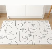 Vinyl vloerkleed keuken abstracte gezichten delen