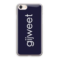 Gijweet: iPhone 8 Transparant Hoesje