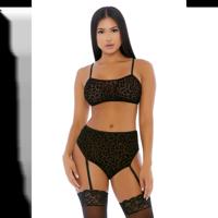 Forplay Lustful Leopard - Cami Lingerie Set - M - thumbnail