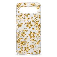 Google Pixel 8 | TPU Case | Gouden Bloemen