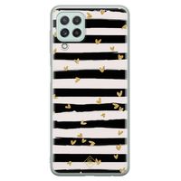 Samsung Galaxy A22 4G siliconen hoesje - Hart streepjes