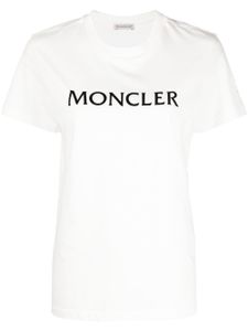 Moncler t-shirt à logo imprimé - Blanc