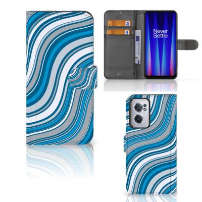 OnePlus Nord CE 2 | Telefoon Hoesje | Waves Blue | Portemonnee hoesje