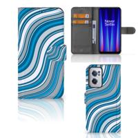 OnePlus Nord CE 2 | Telefoon Hoesje | Waves Blue | Portemonnee hoesje
