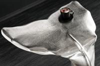 Design Bijzettafel WILDLIFE Whale Fin 60cm zilver metaal handgemaakt - 44842