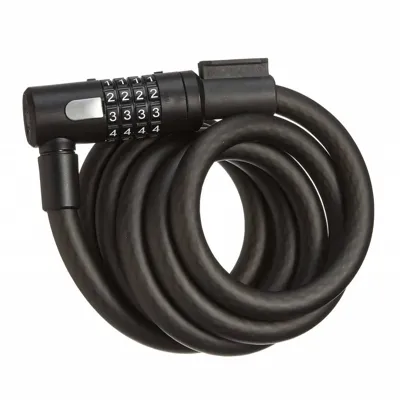Kabelslot Axa Newton 180/15 code met houder - zwart (op kaart)
