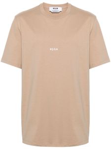 MSGM t-shirt en coton à logo imprimé - Tons neutres