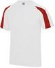 Just Cool JC003J Kids´ Contrast Cool T - Arctic White/Fire Red - 3/4 (XS)