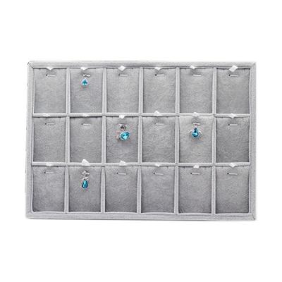 18 grids Flanel oor Stud Oorbellen ring hanger ketting display rack sieraden opslag lade