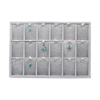 18 grids Flanel oor Stud Oorbellen ring hanger ketting display rack sieraden opslag lade