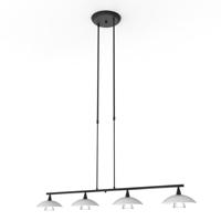 Steinhauer Eetkamer hanglampTallerken 4-lichts zwart met wit - 2658ZW