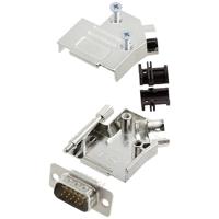 encitech D45ZK09-HDP15-W-K 6355-8013-01 D-sub male connectorset 45 ° Aantal polen: 15 Soldeerkelk 1 stuk(s)