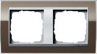 Gira Event Clear Bruin / Aluminum 2-voudig