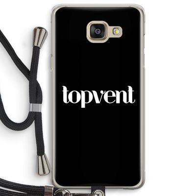 Topvent Zwart: Samsung Galaxy A5 (2016) Transparant Hoesje met koord