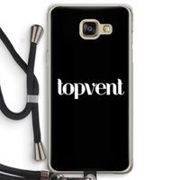Topvent Zwart: Samsung Galaxy A5 (2016) Transparant Hoesje met koord