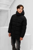 Malelions Mid Length Puffer Winterjas Kids Zwart - Maat 164 - Kleur: Zwart | Soccerfanshop