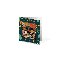 Kerstkaart Dubbel 10x10 Vierkant (per stuk) Kerstkaart Dubbel 10x10 Vierkant (per stuk)