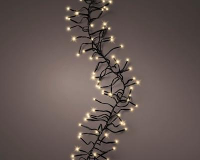 Lumineo LED Cluster Lights voor Buiten 288 LEDs 260 cm Zwart/Soft Gold Licht