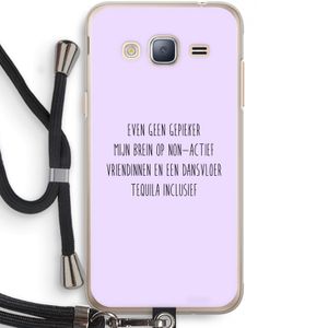 Tequila: Samsung Galaxy J3 (2016) Transparant Hoesje met koord