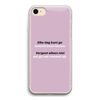 gij zijt ook iemand: iPhone 7 Transparant Hoesje