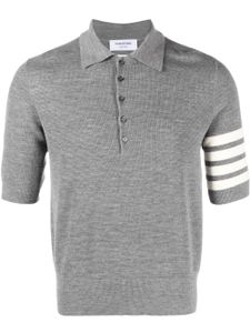 Thom Browne polo à détails rayés - Gris