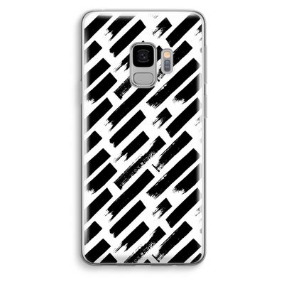 Zwarte vegen: Samsung Galaxy S9 Transparant Hoesje