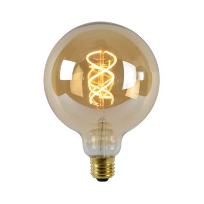 Lucide G125 - Filament lamp - Ø 12,5 cm - LED 3 StepDim (Memory) - E27 - 1x4,9W 2200K - Amber