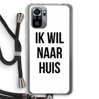 Ik wil naar huis: Xiaomi Redmi Note 10S Transparant Hoesje met koord