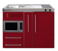 MPM 120 A Rood met koelkast, apothekerskast en magnetron RAI-9545 - thumbnail