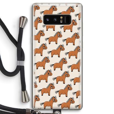 Pony: Samsung Galaxy Note 8 Transparant Hoesje met koord