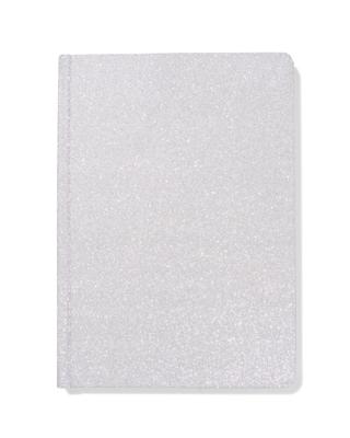 051 Notitieboek A5 Gelinieerd Glitters (zilver)