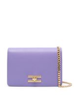 Elisabetta Franchi sac porté épaule à plaque logo - Violet - thumbnail