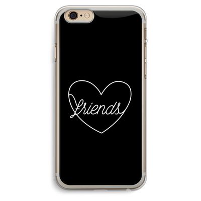 Friends heart black: iPhone 6 Plus / 6S Plus Transparant Hoesje