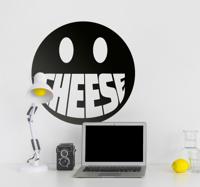 Sticker say cheese smilie