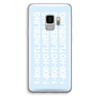 Hotline bling blue: Samsung Galaxy S9 Transparant Hoesje