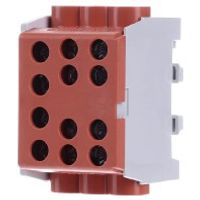 HLAK 35-1/4 M2  (3 Stück) - Power distribution block (rail mount) HLAK 35-1/4 M2