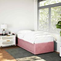 Bedframe fluweel roze 90x190 cm