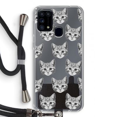 Kitten: Samsung Galaxy M31 Transparant Hoesje met koord