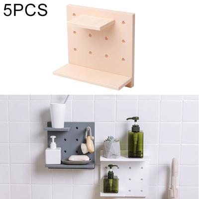 5 STKS kunststof Board woonkamer badkamer keuken wandversiering opslag plank (beige)