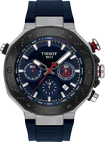 Horlogeband Tissot T603049424 Rubber Blauw - thumbnail