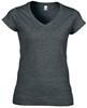 Gildan G64V00L Softstyle® Women´s V-Neck T-Shirt - Dark Heather - S