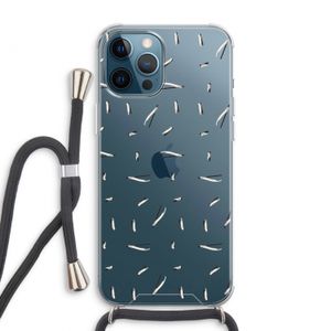Hipster stripes: iPhone 12 Pro Max Transparant Hoesje met koord