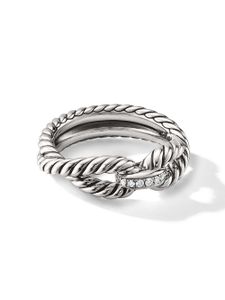 David Yurman bague Cable Loop en argent sterling sertie de diamants