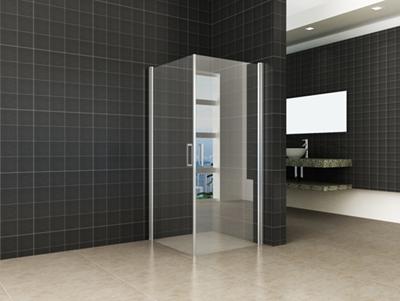 Wiesbaden Uni douchecabine met 2 draaideuren 100x100 cm chroom met helder glas 8mm NANO
