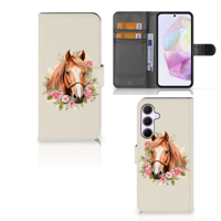 Telefoonhoesje met Pasjes voor Samsung Galaxy A35 Paard