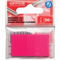 OFFICE products index, 25 x 43 mm, ophangzakje van 50 tabs, roze