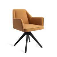 Jesper Home Eetkamerstoel 'Tome' Revolve Oak Black, kleur Masai Giraffe
